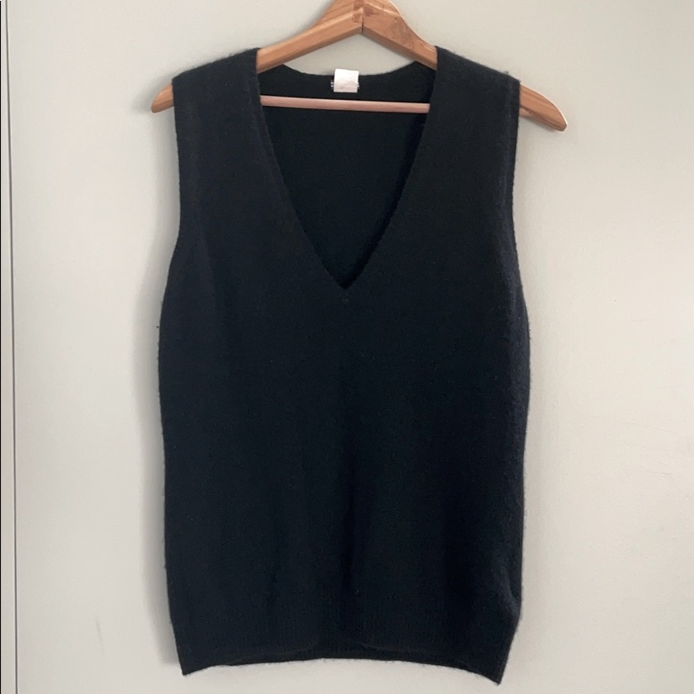 Black VTG Cashmere Vest Sz L
